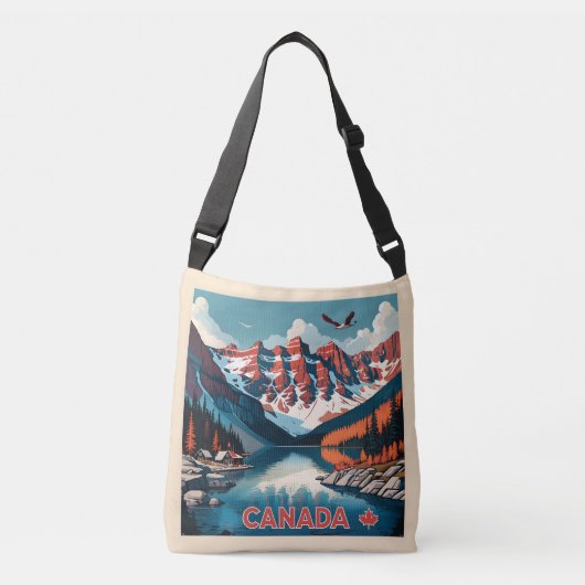 Canada Travel Poster Crossbody Tas (Voorkant)