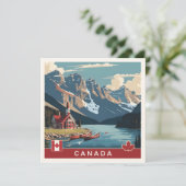 Canada Travel Poster Kaart (Staand voorkant)