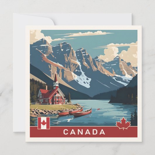 Canada Travel Poster Kaart (Voorkant)