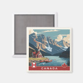 Canada Travel Poster Magneet (Voorkant / Achterkant)