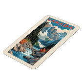 Canada Travel Poster Magneet (Linkerzijde)