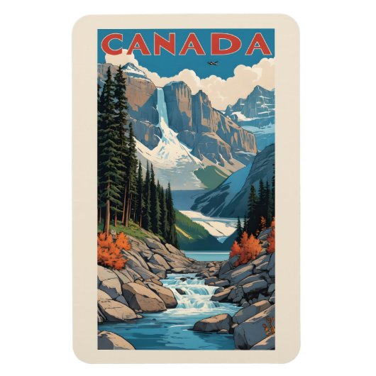 Canada Travel Poster Magneet (Verticaal)