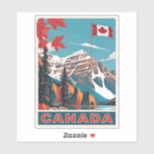 Canada Travel Poster Sticker (Vel)