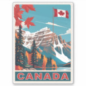 Canada Travel Poster Sticker (Voorkant)