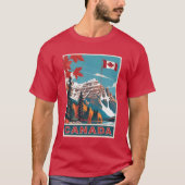 Canada Travel Poster T-shirt (Voorkant)