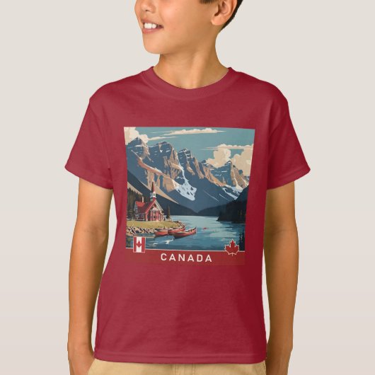 Canada Travel Poster T-shirt (Voorkant)