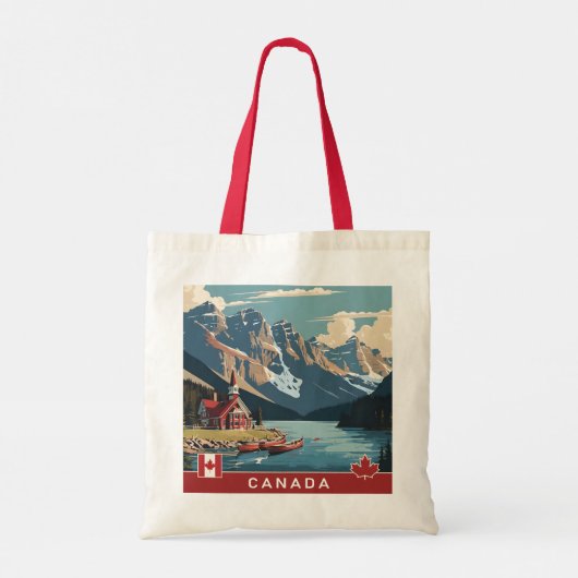 Canada Travel Poster Tote Bag (Achterkant)