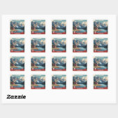 Canada Travel Poster Vierkante Sticker (Vel)
