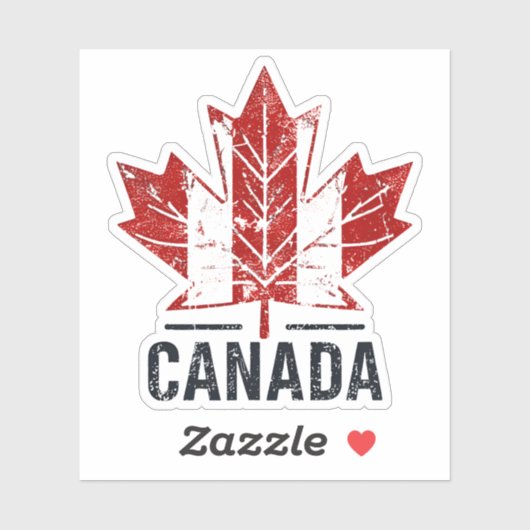 Canada Travel Sticker Design met iconische beziens (Vel)