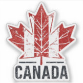 Canada Travel Sticker Design met iconische beziens (Voorkant)