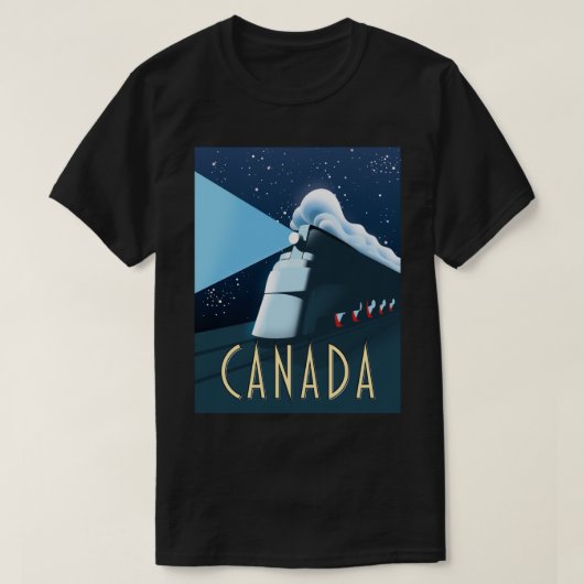 Canada Trein reizen poster T-shirt (Design voorkant)
