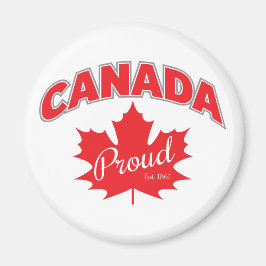 "Canada Trots Est. 1867" met esdoornblad grafisch Magneet