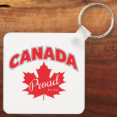"Canada Trots Est. 1867" met esdoornblad grafisch Sleutelhanger (Achterkant)