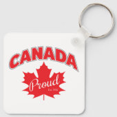 "Canada Trots Est. 1867" met esdoornblad grafisch Sleutelhanger (Achterkant)