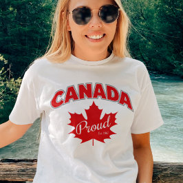 "Canada Trots Est. 1867" met esdoornblad grafisch T-shirt