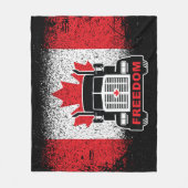 Canada Trucker Freedom Convoy 2022 Fleece Deken (Voorkant)