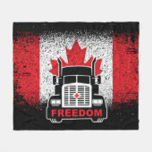 Canada Trucker Freedom Convoy 2022 Fleece Deken (Voorkant (Horizontaal))