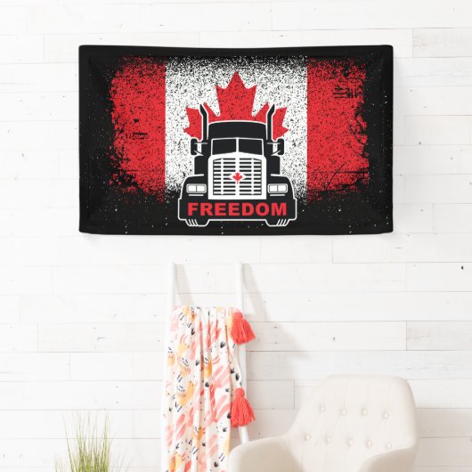 Canada Trucker Freedom Convoy 2022 Spandoek (Insitu)