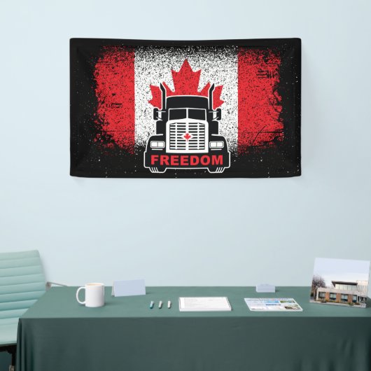 Canada Trucker Freedom Convoy 2022 Spandoek (Beurs)