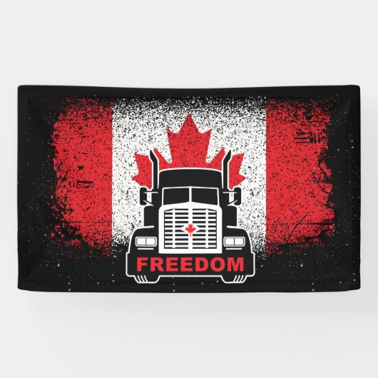 Canada Trucker Freedom Convoy 2022 Spandoek (Horizontaal)