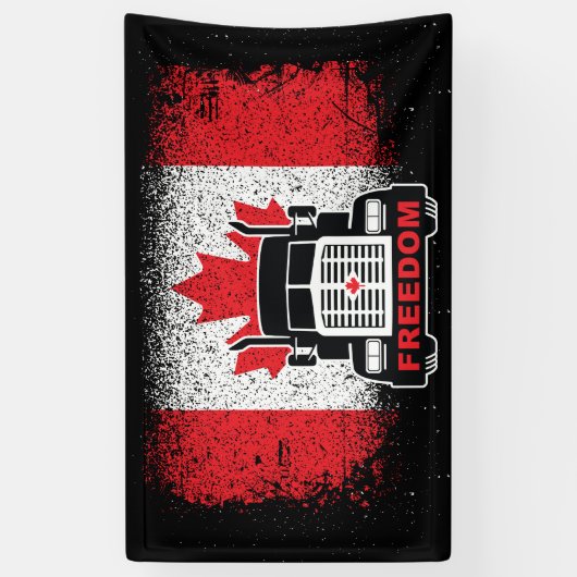 Canada Trucker Freedom Convoy 2022 Spandoek (Verticaal)