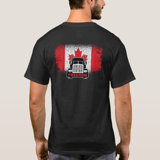 Canada Trucker Freedom Convoy 2022 T-shirt (Achterkant)