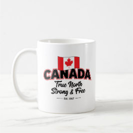 "Canada True North Strong & Free Est. 1867" (33,02 Koffiemok
