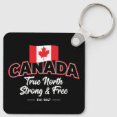 "Canada True North Strong & Free Est. 1867" (33,02 Sleutelhanger (Achterkant)