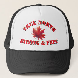 Canada True North Strong & Free Maple Leaf Trucker Pet