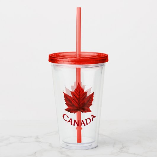 Canada Tumbler Canada Maple Leaf Souvenirs Acryl Drinkbeker (Voorkant)