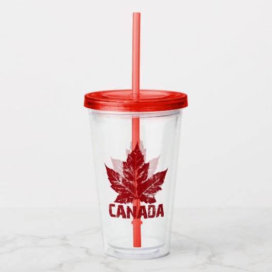 Canada Tumbler Cool Canada Maple Leaf Souvenirs Acryl Drinkbeker (Voorkant)