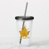 Canada Tumbler Gepersonaliseerde Varsity Canada ge Acryl Drinkbeker (Achterkant)