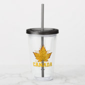 Canada Tumbler Gepersonaliseerde Varsity Canada ge Acryl Drinkbeker (Voorkant)