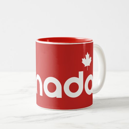 Canada Tweekleurige Koffiemok (Voorkant rechts)