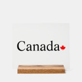Canada typografie met rode esdoorn blad acryl bord (Voorkant)