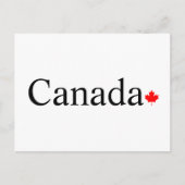 Canada typografie met rode esdoorn blad briefkaart (Voorkant)