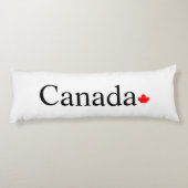 Canada typografie met rode esdoorn blad lichaamskussen (Achterkant)