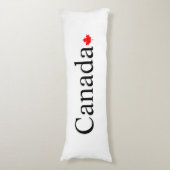 Canada typografie met rode esdoorn blad lichaamskussen (Voorkant Verticaal)
