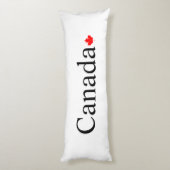Canada typografie met rode esdoorn blad lichaamskussen (Achterkant (Verticaal))