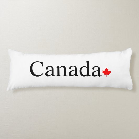 Canada typografie met rode esdoorn blad lichaamskussen (Voorkant)