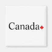Canada typografie met rode esdoorn blad magneet (Voorkant)