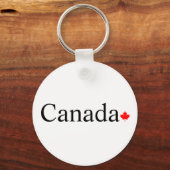 Canada typografie met rode esdoorn blad sleutelhanger (Voorkant)