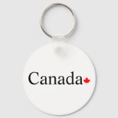Canada typografie met rode esdoorn blad sleutelhanger (Achterkant)