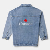 Canada typografie met rode esdoornblad aangepaste denim jacket (Achterkant)