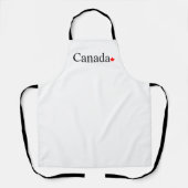 Canada typografie met rode esdoornblad patriottisc schort (Voorkant)