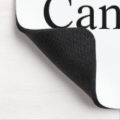 Canada typografie met rood esdoornblad wit muismat (Hoek)
