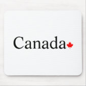 Canada typografie met rood esdoornblad wit muismat (Voorkant)
