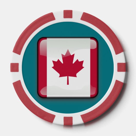 Canada-UK vlag symbool Custom Clay Poker Chips (Voorkant)