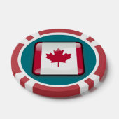 Canada-UK vlag symbool Custom Clay Poker Chips (Enkel)