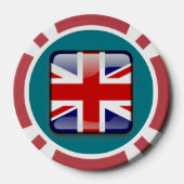 Canada-UK vlag symbool Custom Clay Poker Chips (Achterkant)